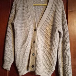 Women's BP. Tan Button Front V-Neck Cardigan. Size S.